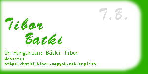 tibor batki business card